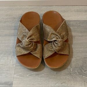 Elegant Gold Women's Slide Sandals